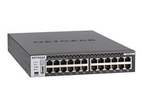 NETGEAR M4300-24X - Commutateur - C3 - Géré - 24 x 10 Gigabit Ethernet + 4 x 10 Gigabit SFP+ partagés - flux d'air de l'avant vers l'arrière - Montable sur rack XSM4324CS-100NES