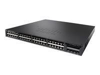 Cisco Catalyst 3650-48FWD-S - Commutateur - C3 - Géré - 48 x 10/100/1000 (PoE+) + 2 x 10 Gigabit SFP+ - de bureau, Montable sur rack - PoE+ (775 W) WS-C3650-48FWD-S