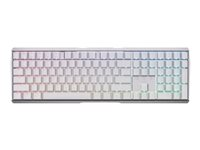 CHERRY MX 3.0S - Clavier - backlit - sans fil - 2.4 GHz, Bluetooth 5.2 - AZERTY - Français - commutateur : CHERRY MX Red - blanc G80-3872LYAFR-0