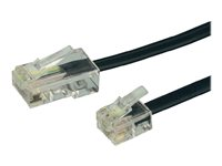 Uniformatic - Câble de téléphone - RJ-11 (M) pour RJ-45 (M) - 2 m - plat - noir 41182