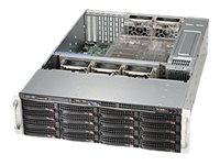 Supermicro SC836 BE1C-R1K23B - Montable sur rack - 3U - Extended ATX améliorée - SATA/SAS - hot-swap 1200 Watt - noir CSE-836BE1C-R1K23B