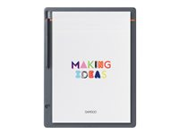 Wacom Bamboo Slate Large - Numériseur - droitiers et gauchers - 21 x 29.7 cm - électromagnétique - sans fil - Bluetooth - gris moyen avec des touches d'orange CDS-810S