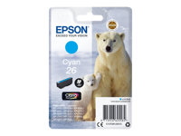 Epson 26 - 4.5 ml - cyan - original - emballage coque avec alarme radioélectrique/ acoustique - cartouche d'encre - pour Expression Premium XP-510, 520, 600, 605, 610, 615, 620, 625, 700, 710, 720, 800, 810, 820 C13T26124022