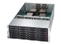 Supermicro SC848 E16-R1K62B - Rack-montable - 4U - SATA/SAS - hot-swap 1620 Watt - noir CSE-848E16-R1K62B