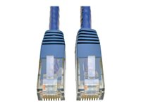 Tripp Lite Cat6 Gigabit Molded Patch Cable RJ45 M/M 550MHz 24 AWG Blue 5' - Cordon de raccordement - RJ-45 (M) pour RJ-45 (M) - 1.52 m - UTP - CAT 6 - IEEE 802.3ab - moulé, bloqué - bleu N200-005-BL