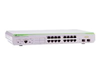 Allied Telesis CentreCOM AT-GS916M - Commutateur - Géré - 14 x 10/100/1000 + 2 x SFP Gigabit combiné - de bureau, Montable sur rack AT-GS916M-50