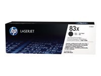 HP 83X - À rendement élevé - noir - original - LaserJet - cartouche de toner (CF283X) - pour LaserJet Pro M201, M202, MFP M125, MFP M127, MFP M225 CF283X