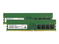 Transcend JetRAM - DDR4 - kit - 32 Go: 2 x 16 Go - DIMM 288 broches - 3200 MHz / PC4-25600 - CL22 - 1.2 V - mémoire sans tampon - non ECC JM3200HLE-32GK