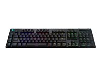 Logitech Gaming G915 - Clavier - backlit - USB, Bluetooth, 2.4 GHz - AZERTY - Français - commutateur : GL Clicky - noir 920-009105