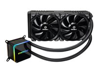 Enermax LiqTech II 240 - Système de refroidissement liquide de processeur - (pour : LGA1156, AM2, AM2+, LGA1366, AM3, LGA1155, AM3+, LGA2011, FM1, FM2, LGA1150, FM2+, LGA2011-3, LGA1151, AM4, LGA2066) - cuivre - 120 mm - noir ELC-LTTO240-TBP