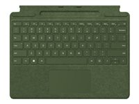 Microsoft Clavier Signature pour Surface Pro - Clavier - avec pavé tactile, accéléromètre, plateau de rangement et de chargement du Surface Slim Pen 2 - Français - forêt - pour Surface Pro 8, Pro 9, Pro X 8XA-00124