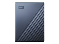 WD My Passport Ultra WDBFTM0050BBL - Disque dur - chiffré - 5 To - externe (portable) - USB 3.1 (USB-C connecteur) - AES 256 bits - bleu WDBFTM0050BBL-WESN