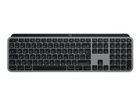 Logitech MX Keys pour Mac - Clavier - rétroéclairé - Bluetooth, 2.4 GHz - AZERTY - Français - gris sidéral 920-009554