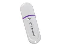 Transcend JetFlash 330 - Clé USB - 8 Go - USB 2.0 - blanc TS8GJF330