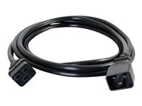 C2G 16 AWG 250 Volt 16 Amp Power Extension Cord - Rallonge de câble d'alimentation - IEC 60320 C20 pour IEC 60320 C19 - CA 250 V - 3 m - moulé - noir 80624