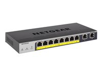 NETGEAR GS110TPP - Commutateur - intelligent - 8 x 10/100/1000 (PoE+) + 2 x 10/100/1000 (liaison montante) - de bureau, fixation murale - PoE+ (120 W) GS110TPP-100EUS